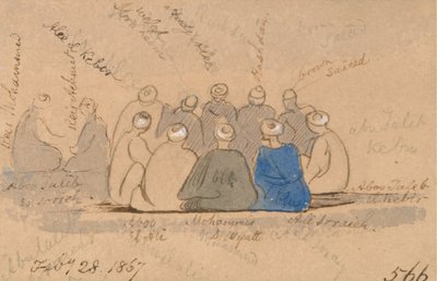 Uomini seduti da Edward Lear